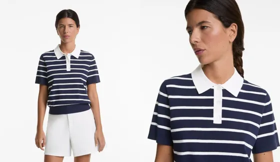 Трикотажное поло с короткими рукавами