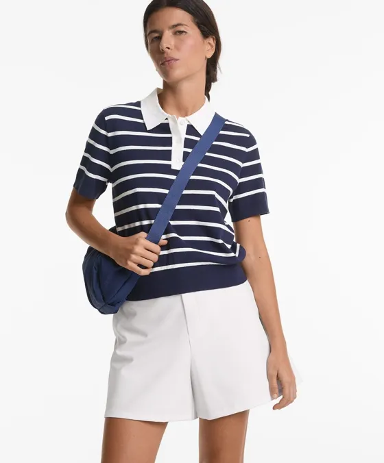 Трикотажное поло с короткими рукавами