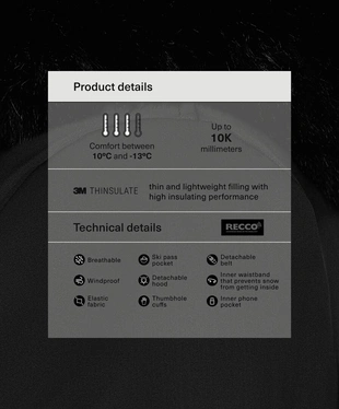 Приталенная водостойкая лыжная куртка 3M THINSULATE™ SKI- Заказать в России