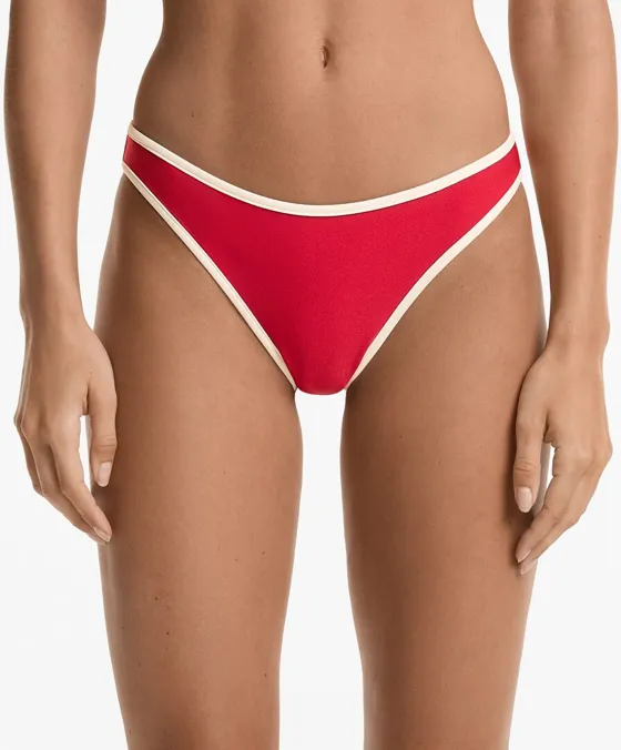 Классические плавки бикини с контрастной окантовкой