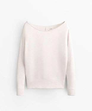 Толстовка с вырезом «лодочка», из мягкой ткани с модалом- Заказать в России