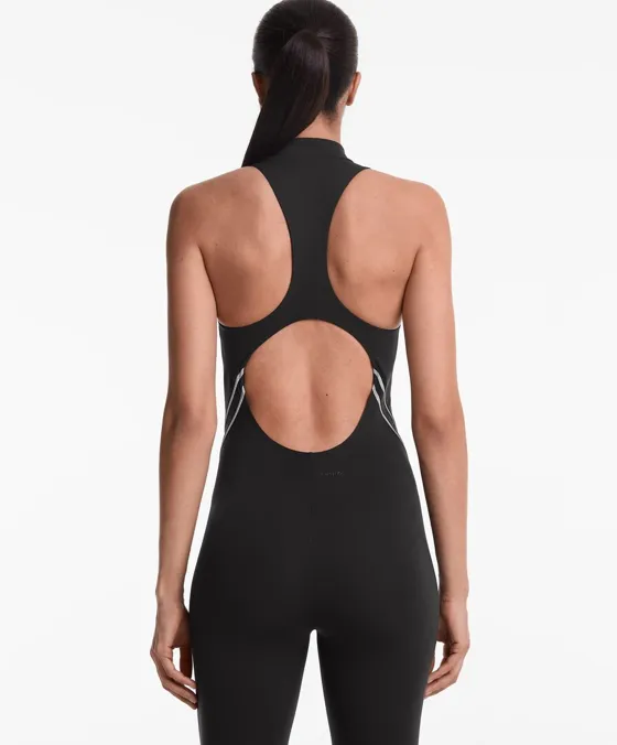 Длинный компрессионный комбинезон Compressive из светоотражающей ткани