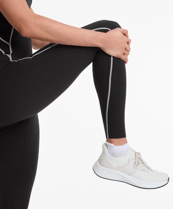 Длинный компрессионный комбинезон Compressive из светоотражающей ткани