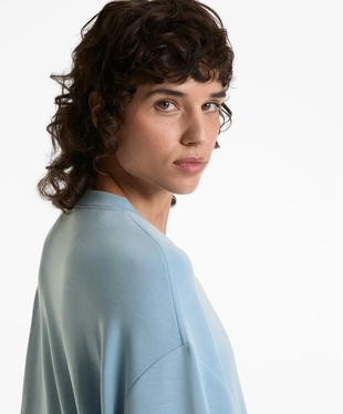 Удлиненная толстовка из мягкой ткани с модалом- Заказать в России