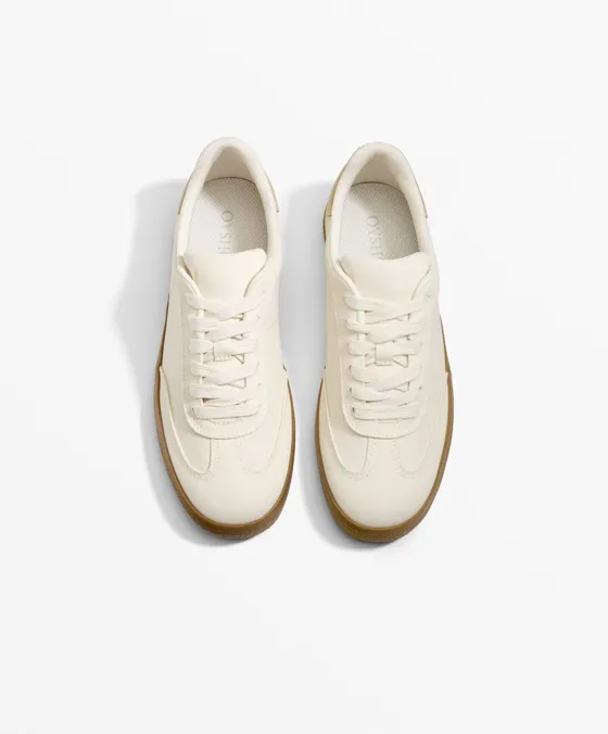 Кроссовки из ткани с замшевыми вставками