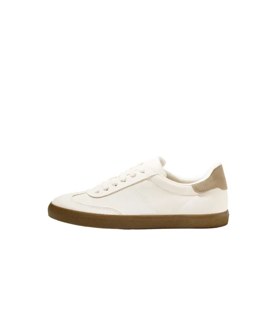 Кроссовки из ткани с замшевыми вставками