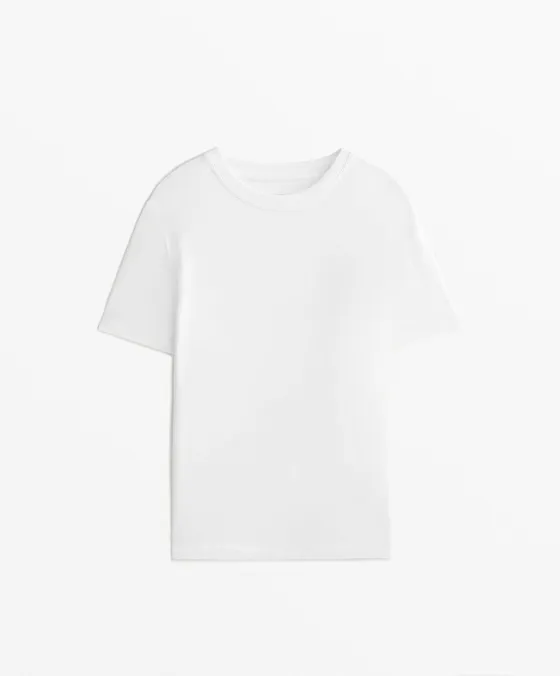 Футболка из смесового хлопка с короткими рукавами