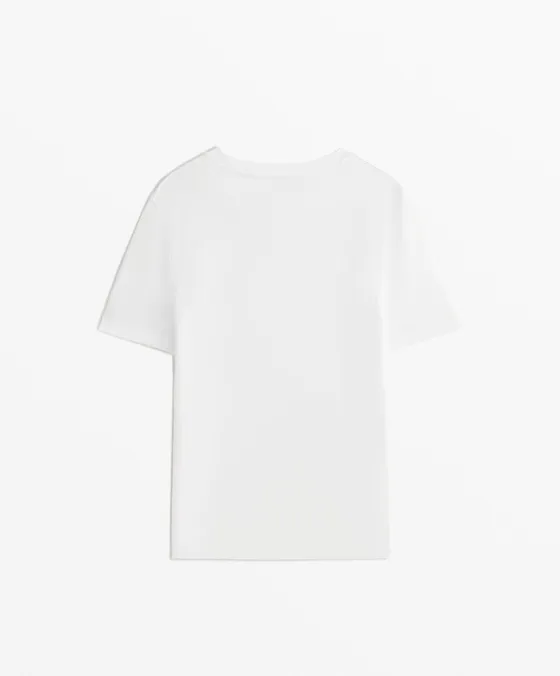 Футболка из смесового хлопка с короткими рукавами