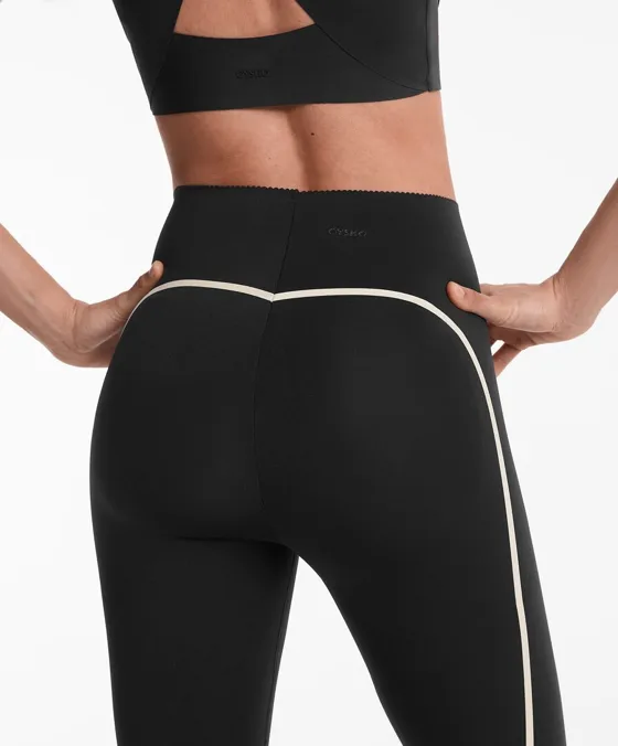 Компрессионные легинсы до щиколотки Compressive с кантом и эффектом пуш-ап