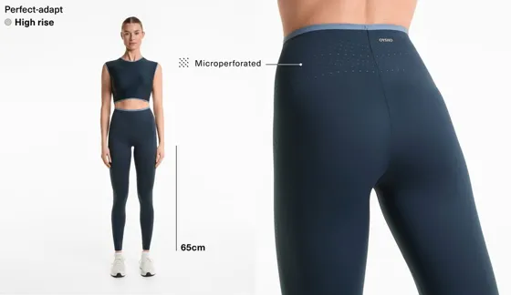 Легинсы Perfect-Adapt с высокой посадкой и перфорацией, длина 65 см