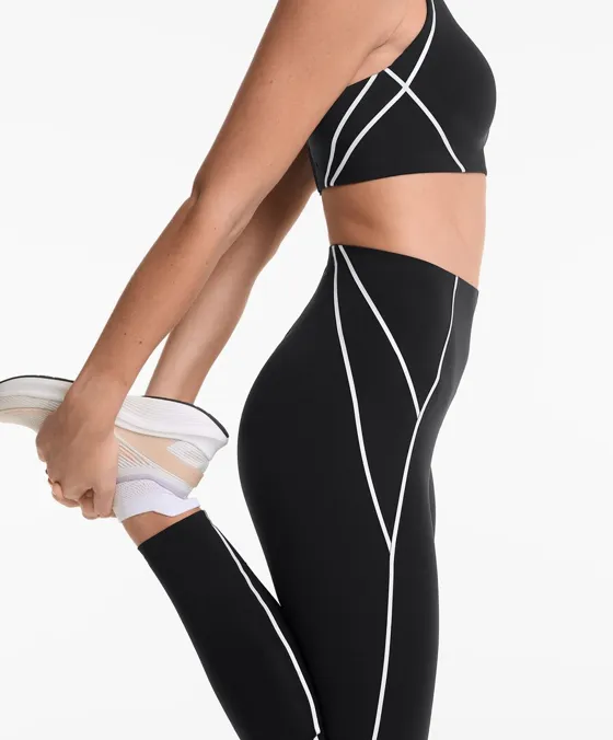 Компрессионные светоотражающие легинсы Compressive длиной 65 см