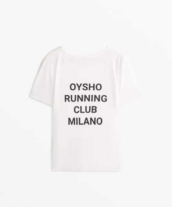 T-shirt justa técnica de manga curta Running Club Milano