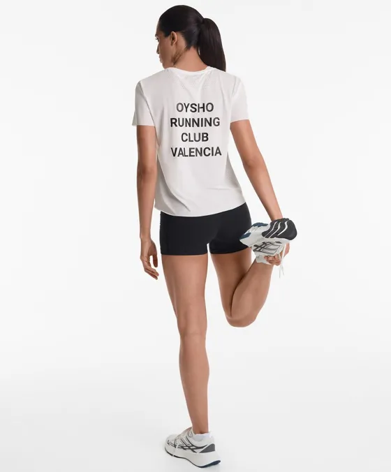 T-shirt justa técnica de manga curta Running Club Valencia