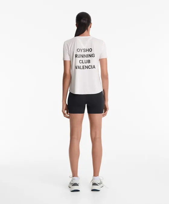 T-shirt justa técnica de manga curta Running Club Valencia