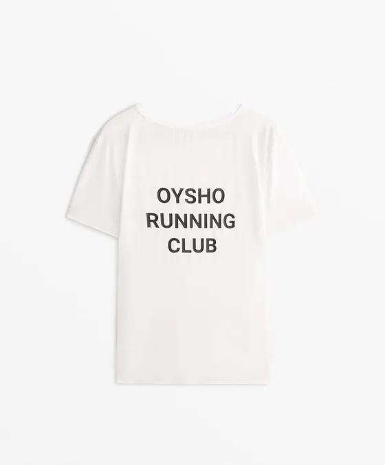 T-shirt justa técnica de manga curta Oysho Running Club