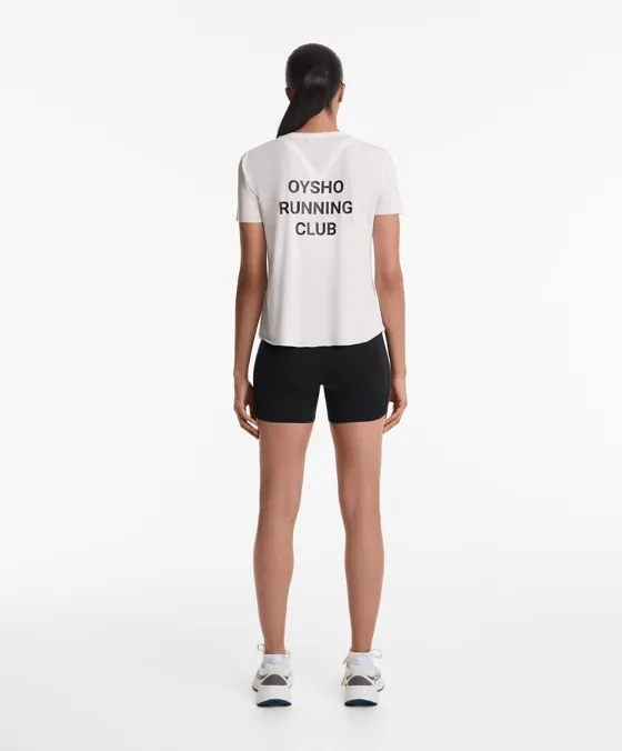 T-shirt justa técnica de manga curta Oysho Running Club