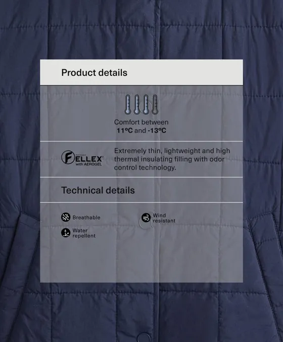 Утепленная куртка квадратного кроя с наполнителем FELLEX® AEROGEL
