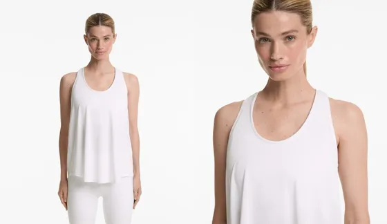 Майка из смесового модала на широких бретелях