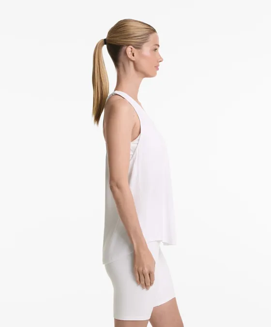 Майка из смесового модала на широких бретелях