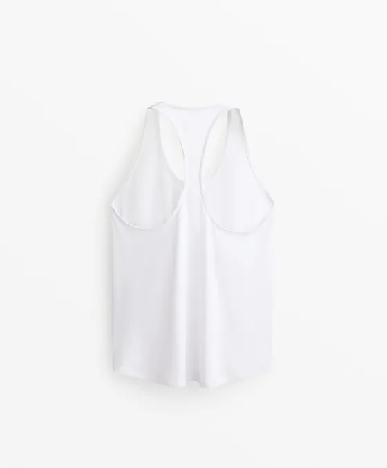 Майка из смесового модала на широких бретелях