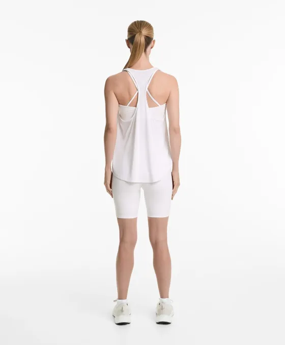 Майка из смесового модала на широких бретелях