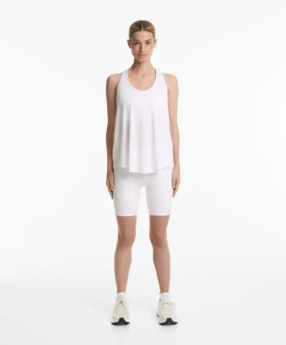 Майка из смесового модала на широких бретелях