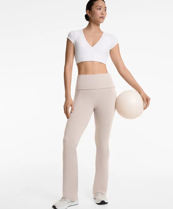 Tank top cruzado rib em mistura de modal