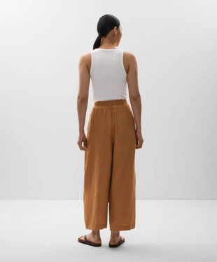 Короткие брюки-бананы из 100%-го льна- Заказать в России