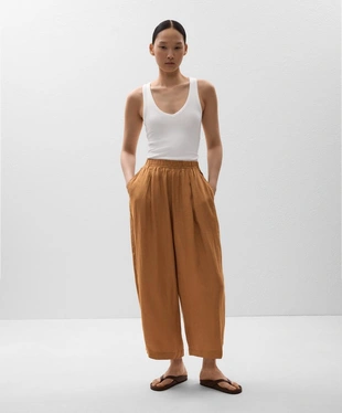 MUSTARD | 3324/873/305 - OYSHO Короткие брюки-бананы из 100%-го льна