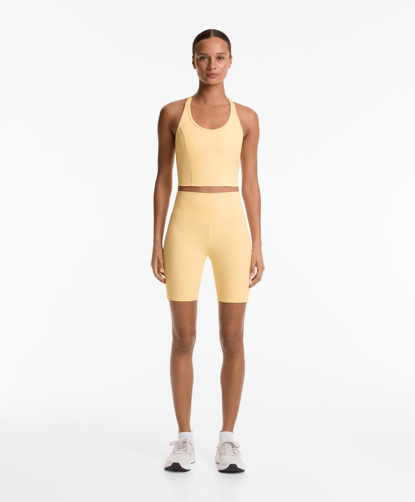 Велосипедки из полиамида с фактурой хлопка, длина 20 см