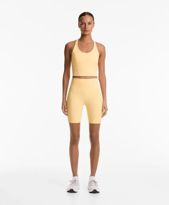 Велосипедки из полиамида с фактурой хлопка, длина 20 см