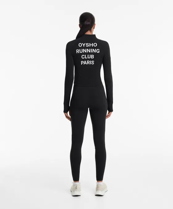 Casaco técnico light warm costuras Oysho Running Club Paris
