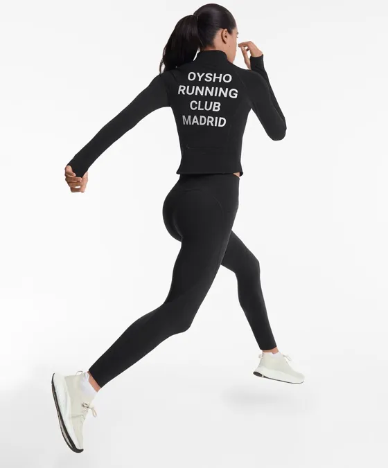 Casaco técnico light warm costuras Oysho Running Club Madrid