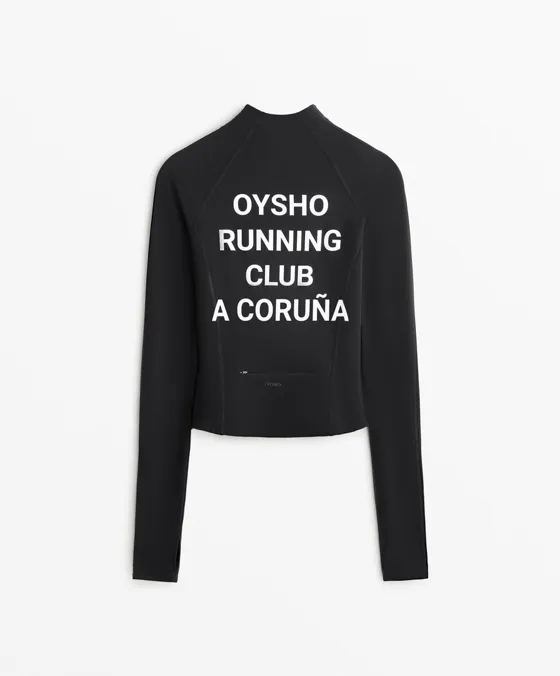 Casaco técnico light warm costuras Oysho Running Club A Coruña