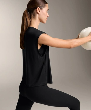 Топ без рукавов из смесового модала- Заказать в России