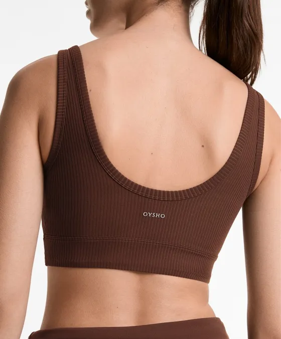 Топ Comfortlux с вырезом хенли и открытой спинкой, ткань в рубчик