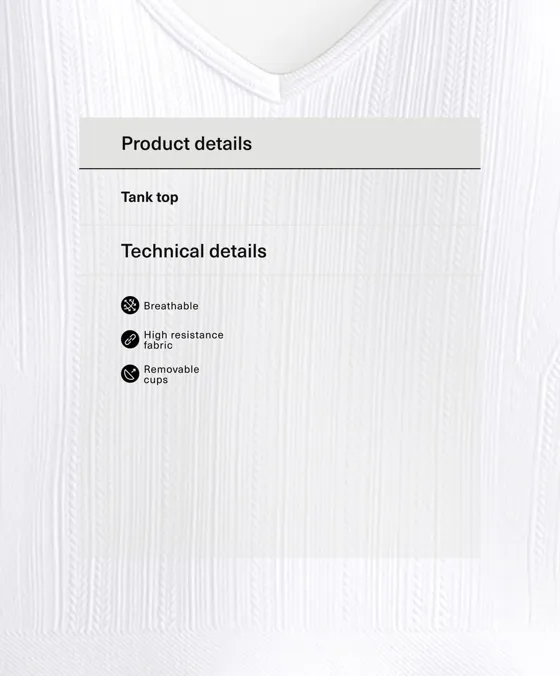 Топ-майка с рельефным узором «косы»