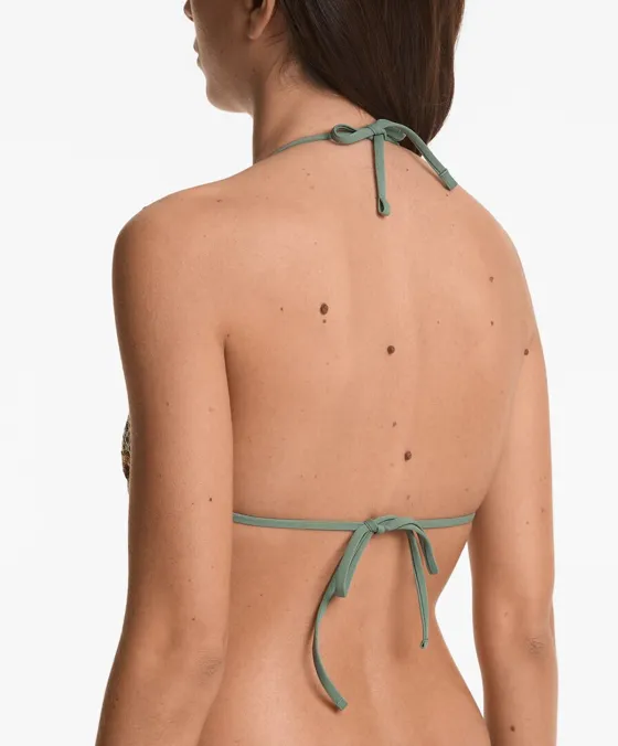 Топ бикини с треугольными чашками из кружева кроше