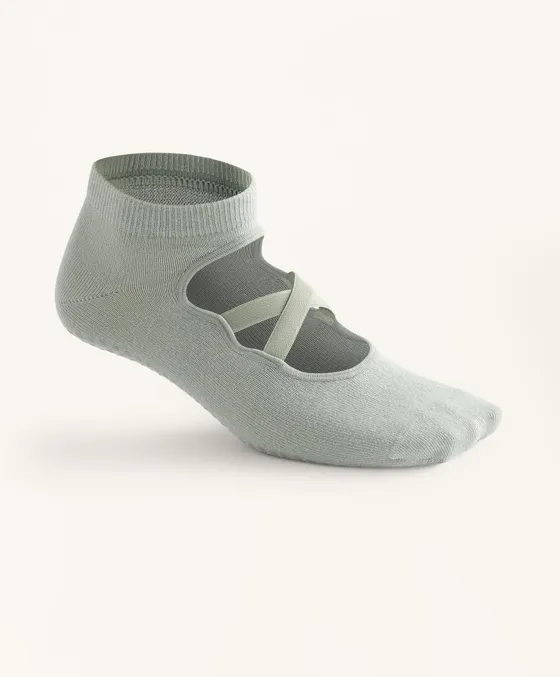 2 пары носков из смесового хлопка с лентами для йоги и пилатеса