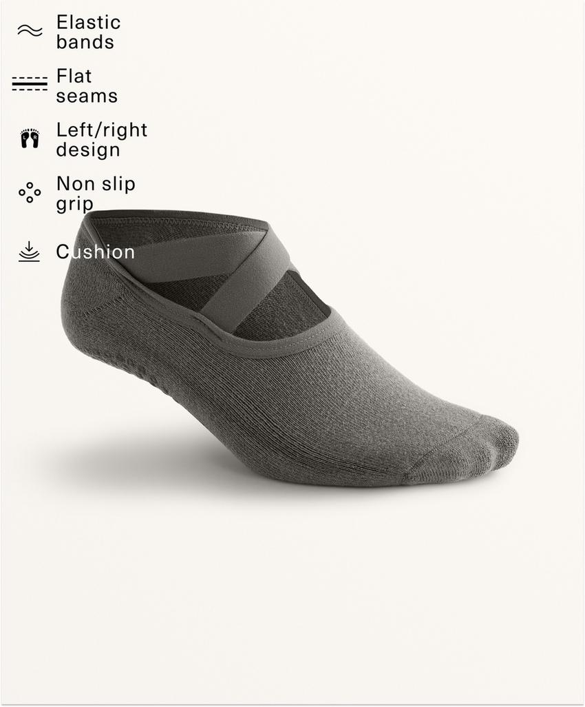 2 пары носков из смесового хлопка с лентами для йоги и пилатеса