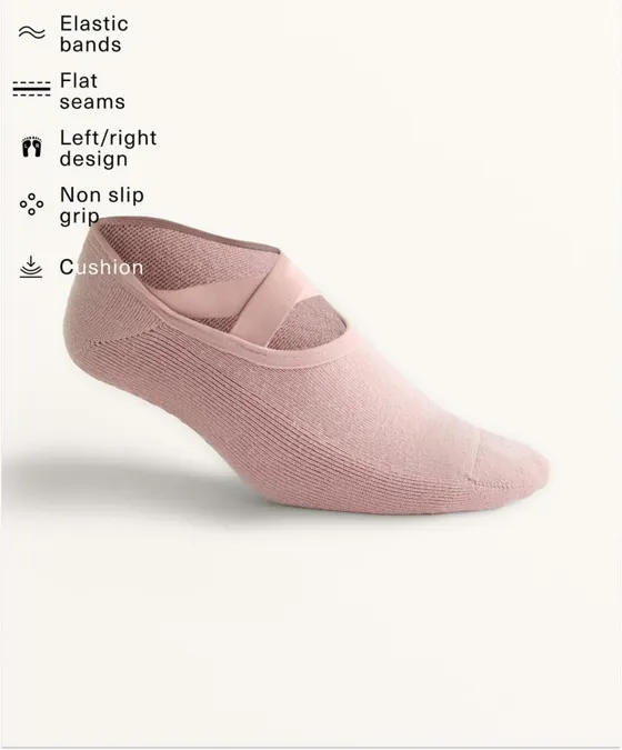 2 пары носков из смесового хлопка с лентами для йоги и пилатеса