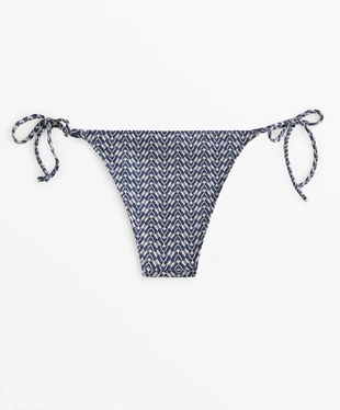 Полуоткрытые плавки бикини с завязками из жаккардовой ткани- Заказать в России