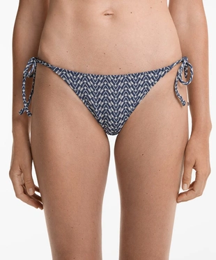 Полуоткрытые плавки бикини с завязками из жаккардовой ткани- Заказать в России