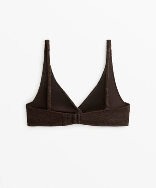 Топ бикини халтер из жатой ткани- Заказать в России