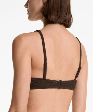 Топ бикини халтер из жатой ткани- Заказать в России