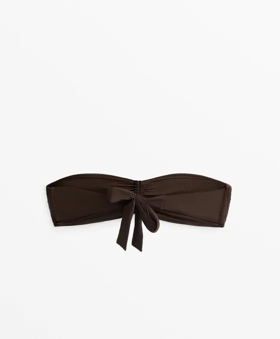 Топ бикини бандо с плетеным шнуром