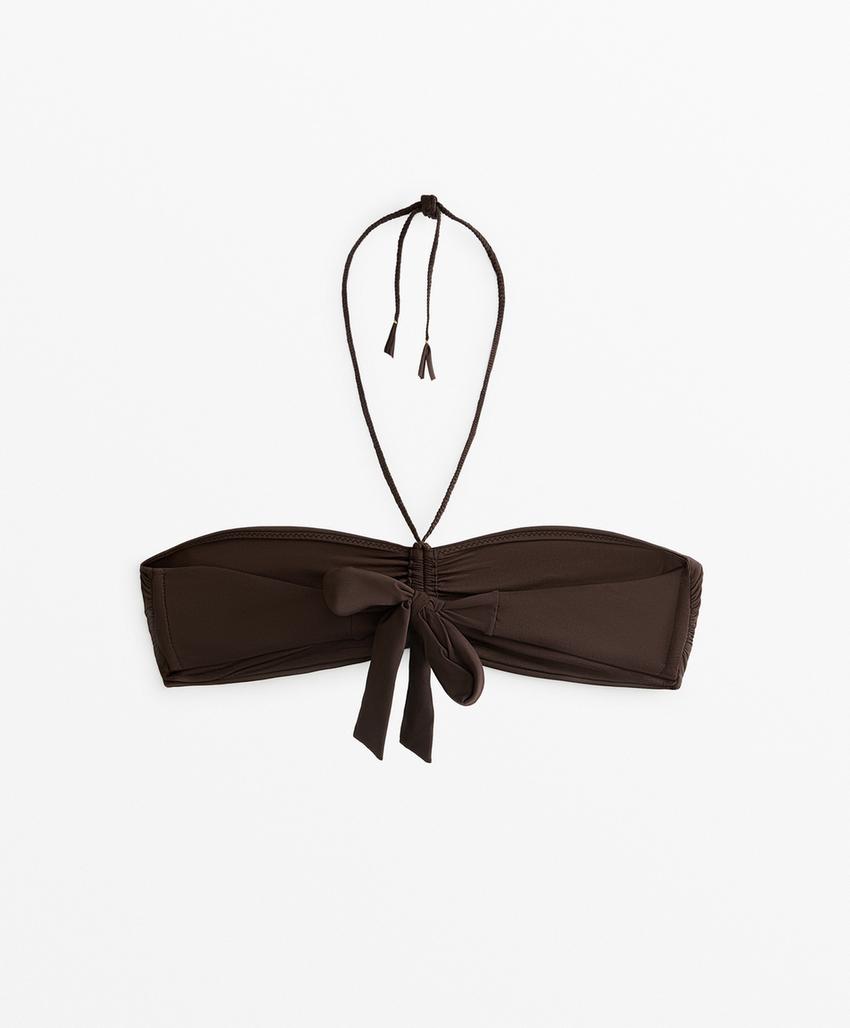 Топ бикини бандо с плетеным шнуром