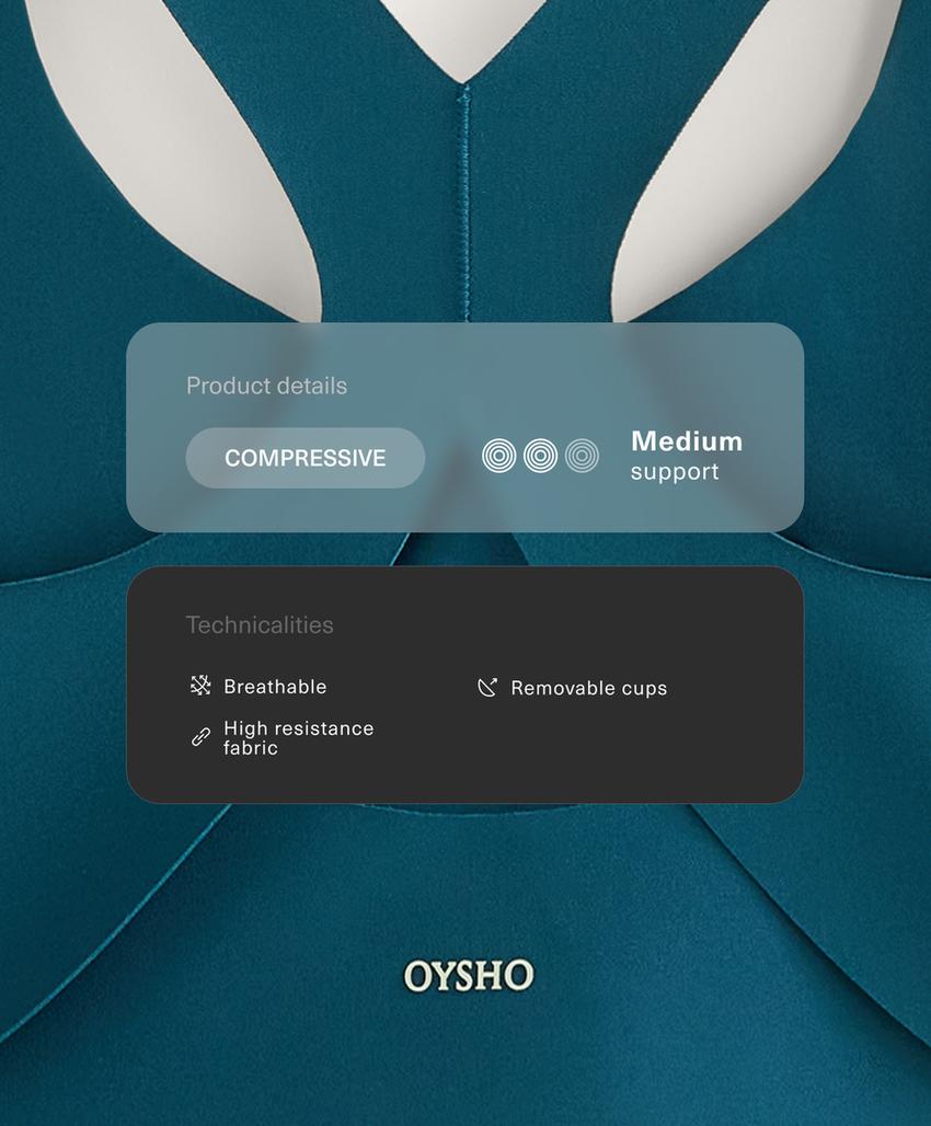 Бюстгальтер Compressive с чашками и средней степенью поддержки