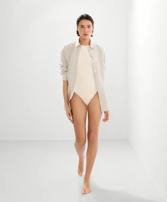 Рубашка свободного кроя из 100%-го льна