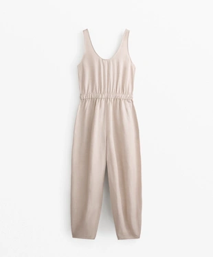 Комбинезон BALLOON из ткани со льном- Заказать в России